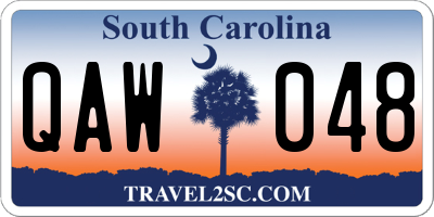 SC license plate QAW048