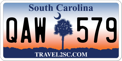 SC license plate QAW579
