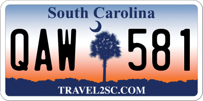 SC license plate QAW581