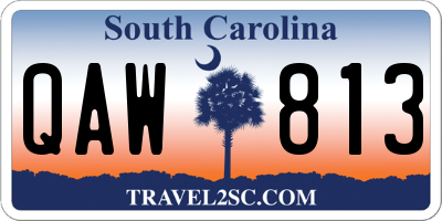 SC license plate QAW813