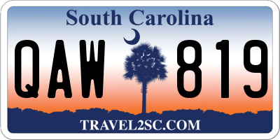 SC license plate QAW819