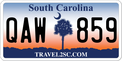 SC license plate QAW859