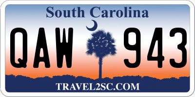 SC license plate QAW943