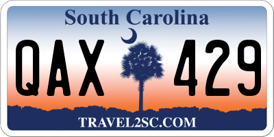 SC license plate QAX429