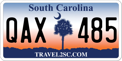 SC license plate QAX485