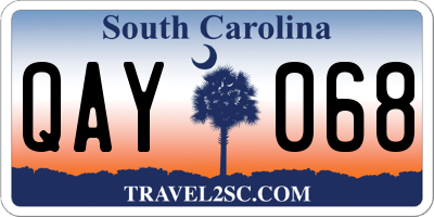 SC license plate QAY068