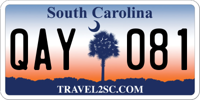 SC license plate QAY081