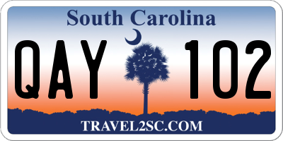 SC license plate QAY102