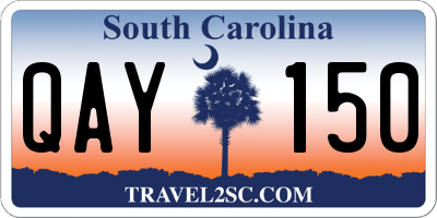 SC license plate QAY150