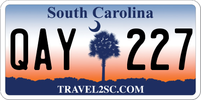 SC license plate QAY227