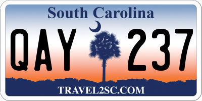 SC license plate QAY237