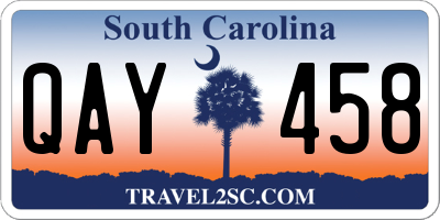 SC license plate QAY458