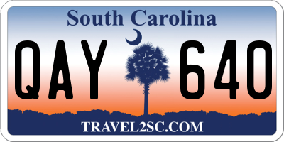 SC license plate QAY640