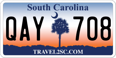 SC license plate QAY708