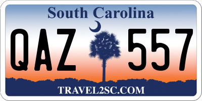 SC license plate QAZ557