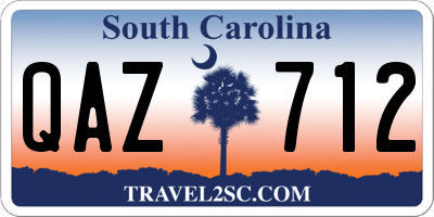 SC license plate QAZ712
