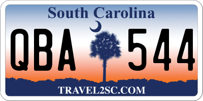 SC license plate QBA544