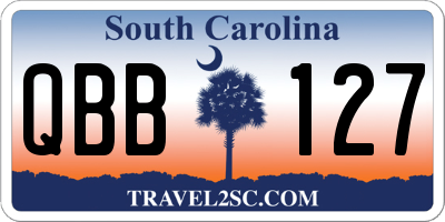 SC license plate QBB127