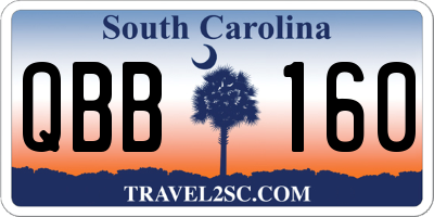 SC license plate QBB160