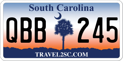 SC license plate QBB245