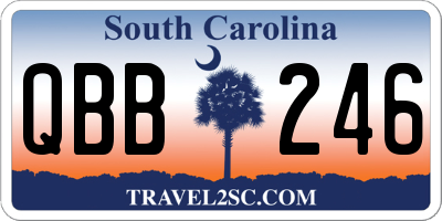 SC license plate QBB246