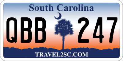 SC license plate QBB247