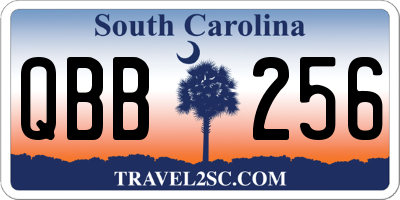 SC license plate QBB256