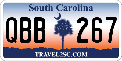 SC license plate QBB267