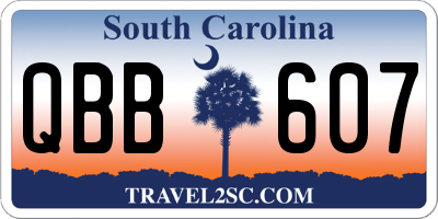 SC license plate QBB607