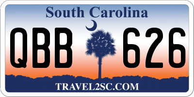 SC license plate QBB626