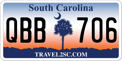SC license plate QBB706