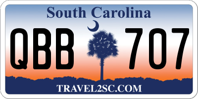 SC license plate QBB707