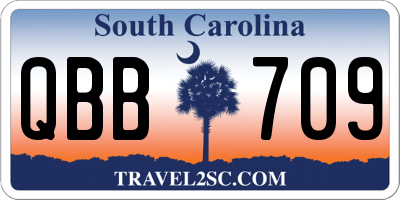 SC license plate QBB709