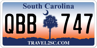 SC license plate QBB747