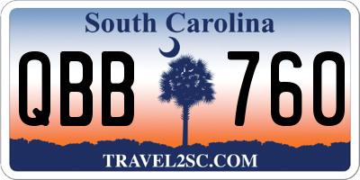 SC license plate QBB760