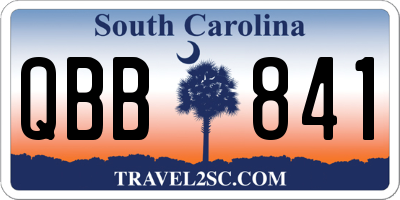 SC license plate QBB841