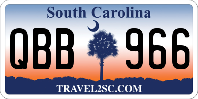 SC license plate QBB966