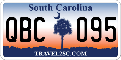 SC license plate QBC095