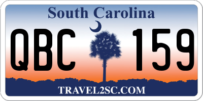 SC license plate QBC159