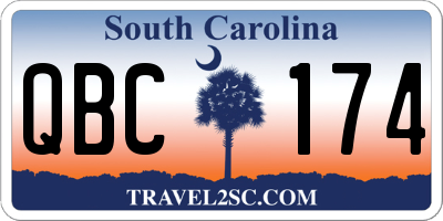 SC license plate QBC174