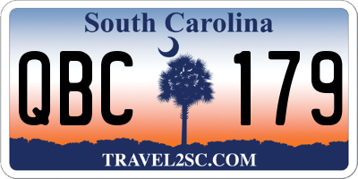 SC license plate QBC179