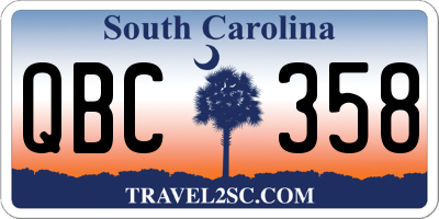 SC license plate QBC358