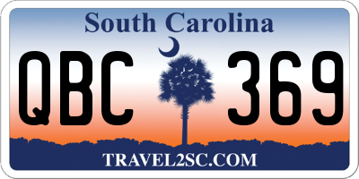 SC license plate QBC369