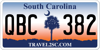 SC license plate QBC382