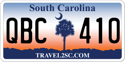 SC license plate QBC410