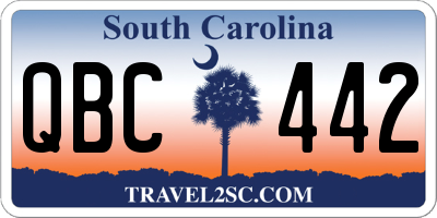SC license plate QBC442