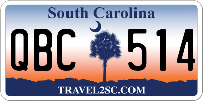SC license plate QBC514