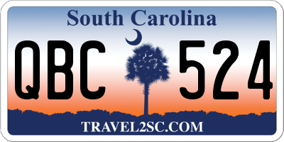 SC license plate QBC524