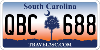 SC license plate QBC688