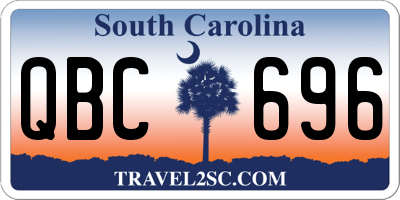SC license plate QBC696